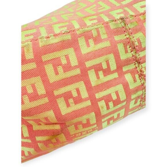 Fendi Zucca Zuccino Pink Canvas Pochette Shoulder Bag - Picture 9 of 16
